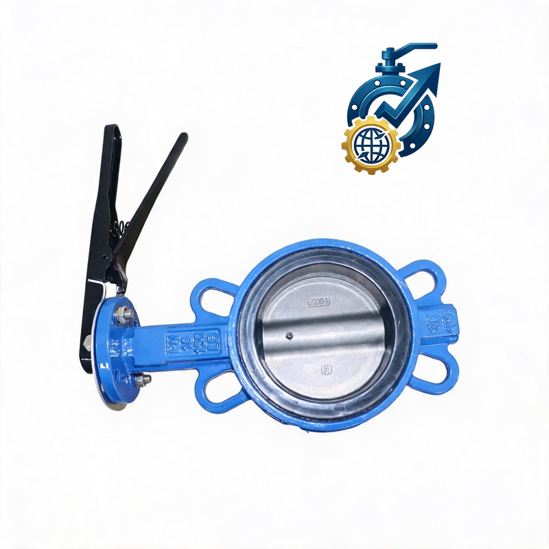 China 8 Inch Ductile Iron Manual Wafer Butterfly Valve Manufacturer